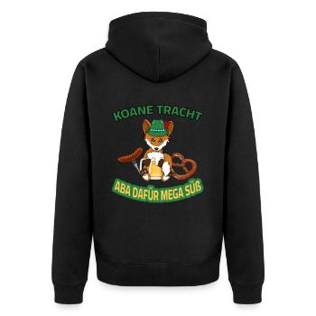 Bayern Fest - Koane Tracht aba but mega sweet - Unisex Premium Organic Zip Hoodie - black - Back - Nico (187cm)