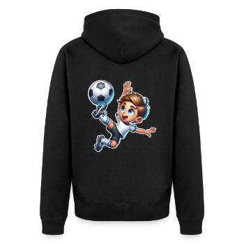 Football - Veste à capuche bio Premium Unisexe - noir - Dos - Nico (187cm)