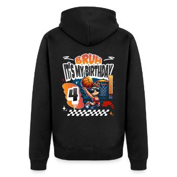 Basketball 4e anniversaire - Veste à capuche bio Premium Unisexe - noir - Dos - Nico (187cm)