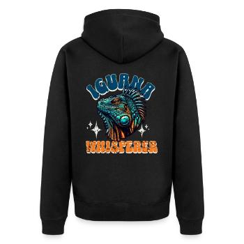 Iguane - Veste à capuche bio Premium Unisexe - noir - Dos - Nico (187cm)