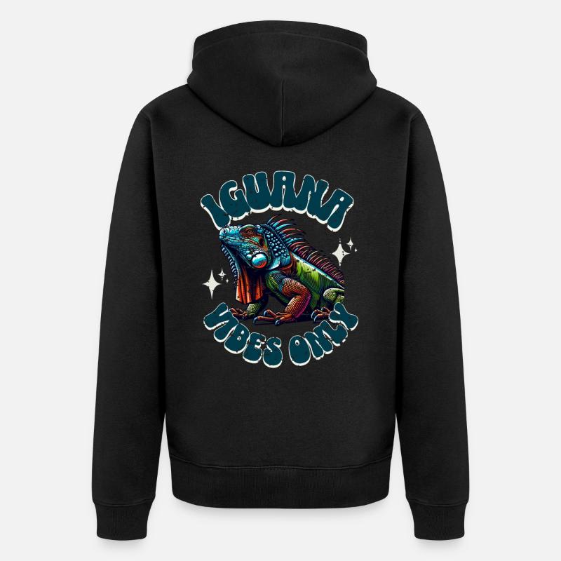 Iguane - Veste à capuche bio Premium Unisexe - noir