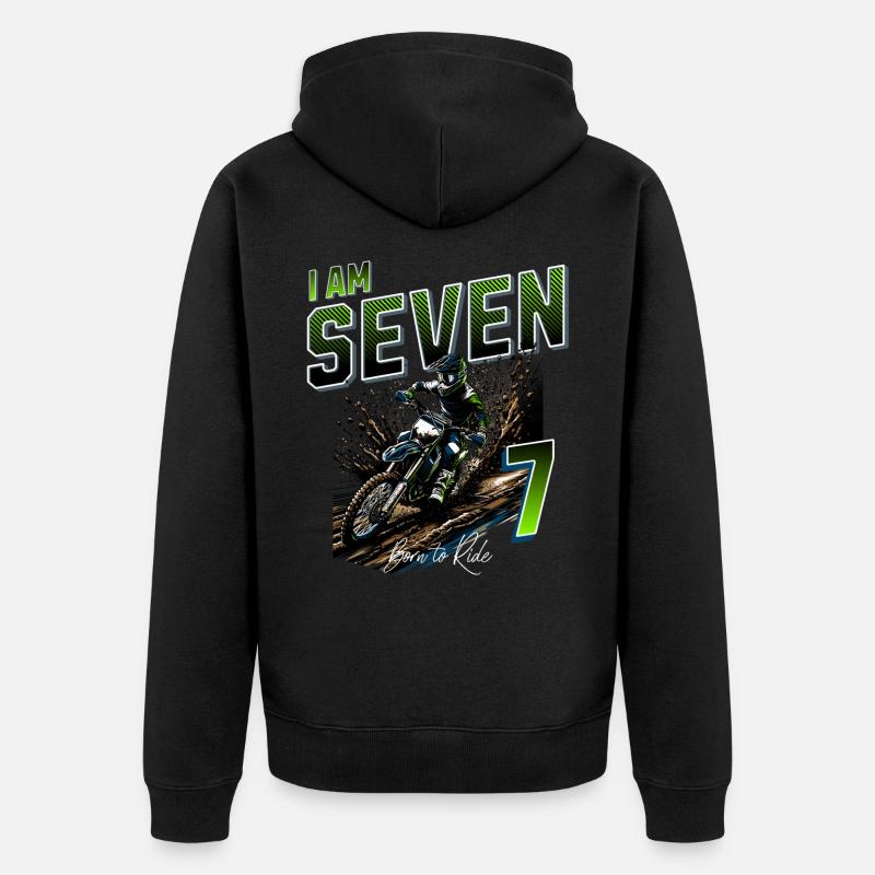 Motocross 7e anniversaire - Veste à capuche bio Premium Unisexe - noir