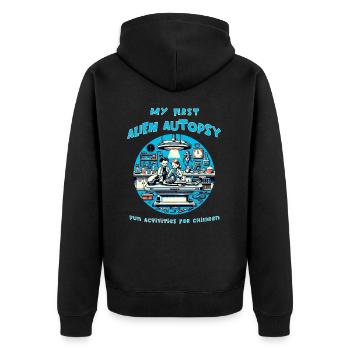 Ma première autopsie extraterrestre – Amusant pour les fans de science-fiction - Veste à capuche bio Premium Unisexe - noir - Dos - Nico (187cm)