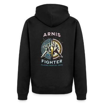 Arnis Kali Eskrima Entraînement de boxe philippine - Veste à capuche bio Premium Unisexe - noir - Dos - Nico (187cm)