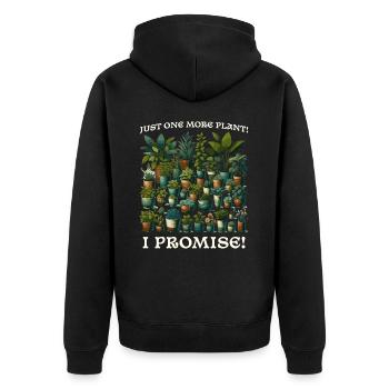Plant Lover - Juste un cadeau de plante de plus - Veste à capuche bio Premium Unisexe - noir - Dos - Nico (187cm)