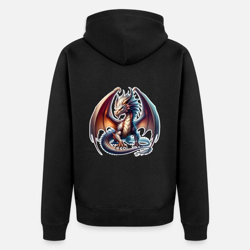 Dragon - Veste à capuche bio Premium Unisexe - noir