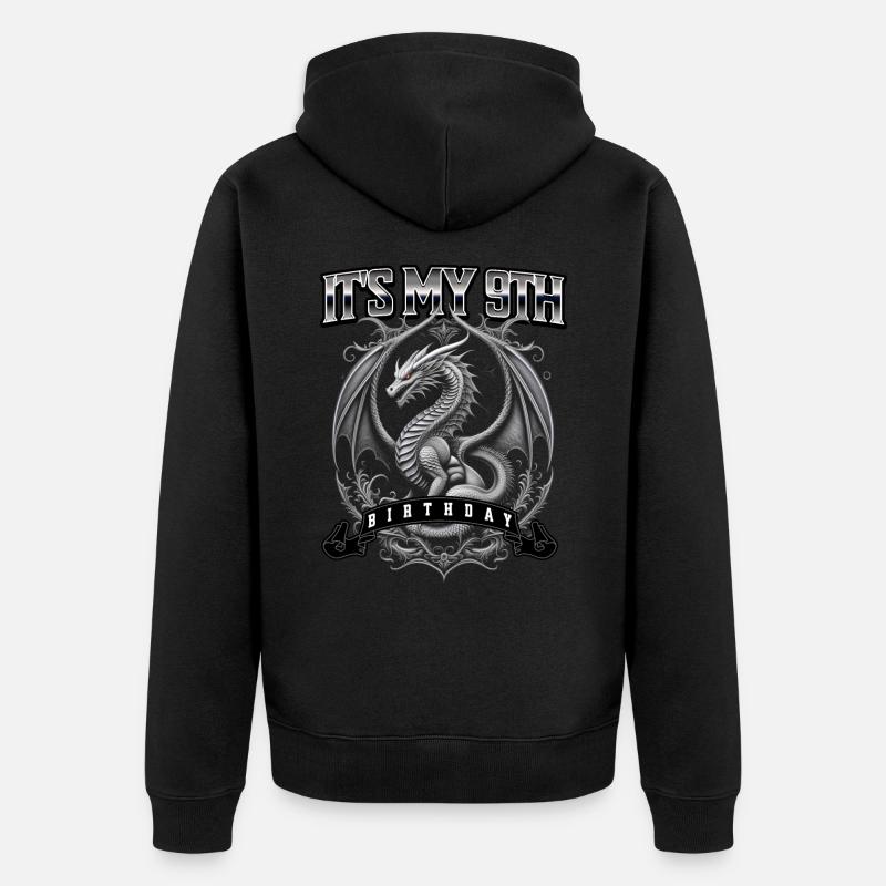 Dragon 9e anniversaire Dragon - Veste à capuche bio Premium Unisexe - noir