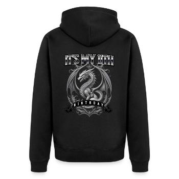 Dragon 11e anniversaire Dragon - Veste à capuche bio Premium Unisexe - noir - Dos - Nico (187cm)