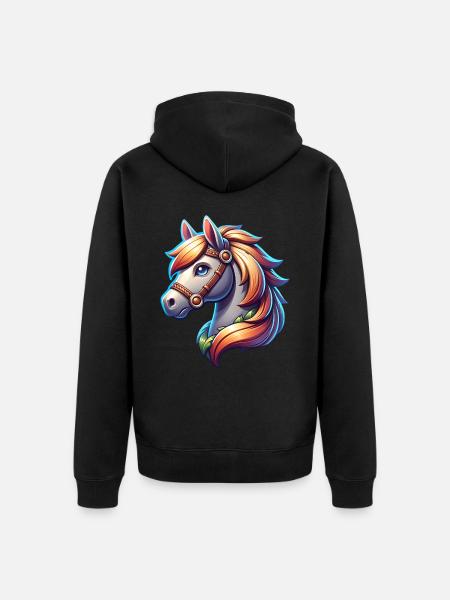 Cheval - Veste à capuche bio Premium Unisexe - noir