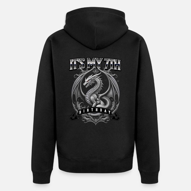 Dragon 7e anniversaire Dragon - Veste à capuche bio Premium Unisexe - noir
