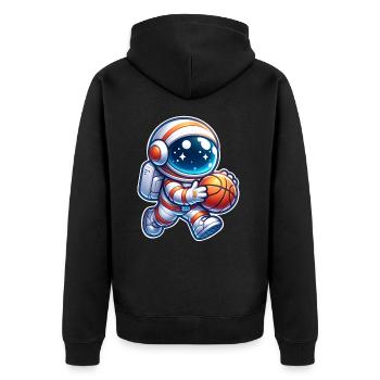 Astronaute de basket-ball - Veste à capuche bio Premium Unisexe - noir - Dos - Nico (187cm)