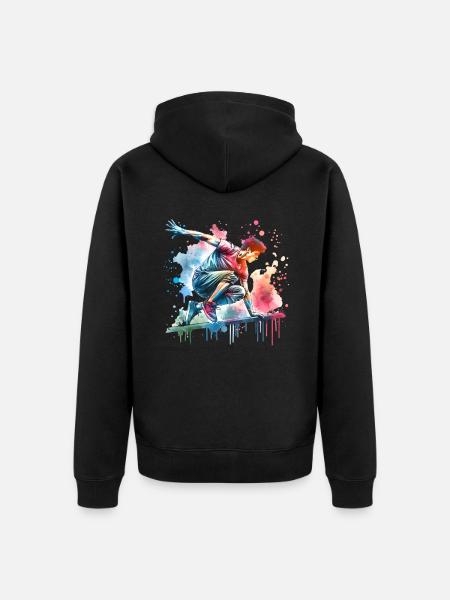 Parkour - Unisex Premium Organic Zip Hoodie - black