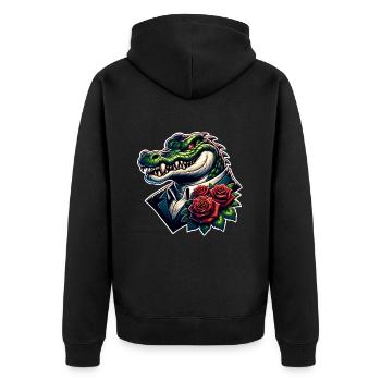 Crocodile - Veste à capuche bio Premium Unisexe - noir - Dos - Nico (187cm)