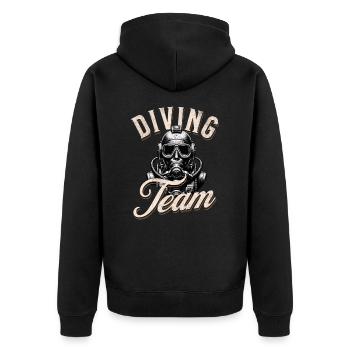 Plongeurs - Veste à capuche bio Premium Unisexe - noir - Dos - Nico (187cm)