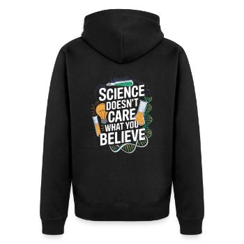 Athées : dictons de la recherche scientifique - Veste à capuche bio Premium Unisexe - noir - Dos - Nico (187cm)