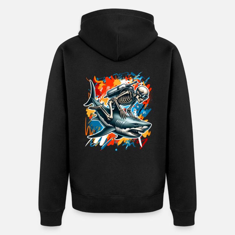 Plongeurs - Veste à capuche bio Premium Unisexe - noir