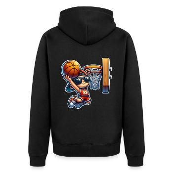 Basket-ball - Veste à capuche bio Premium Unisexe - noir - Dos - Nico (187cm)