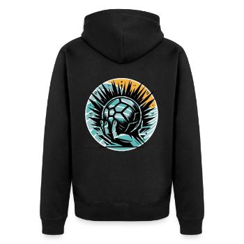 Handball - Veste à capuche bio Premium Unisexe - noir - Dos - Nico (187cm)