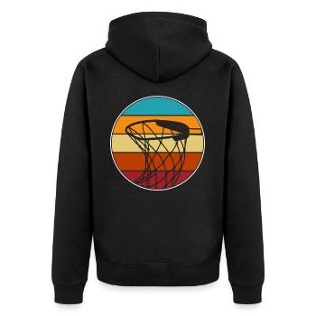 Basketball Basketball Players - Unisex Premium Organic Zip Hoodie - black - Back - Nico (187cm)