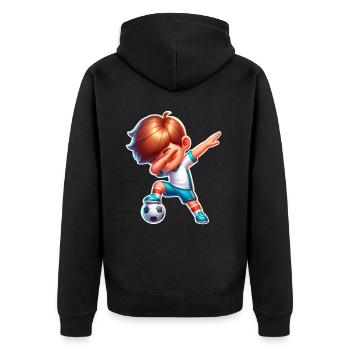 Soccer Soccer Dabbing - Veste à capuche bio Premium Unisexe - noir - Dos - Nico (187cm)
