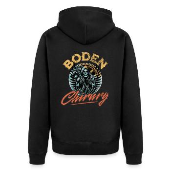 Sondeln Metalldetektor - Unisex Premium Bio Zip Hoodie - Schwarz - Hinten - Nico (187cm)