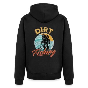 Sondeln Metalldetektor - Unisex Premium Bio Zip Hoodie - Schwarz - Hinten - Nico (187cm)