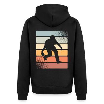 Boule Boccia Boule player - Unisex Premium Organic Zip Hoodie - black - Back - Nico (187cm)