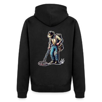 Détecteur de métaux de sonde - Veste à capuche bio Premium Unisexe - noir - Dos - Nico (187cm)