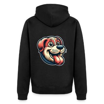 Chien - Veste à capuche bio Premium Unisexe - noir - Dos - Nico (187cm)