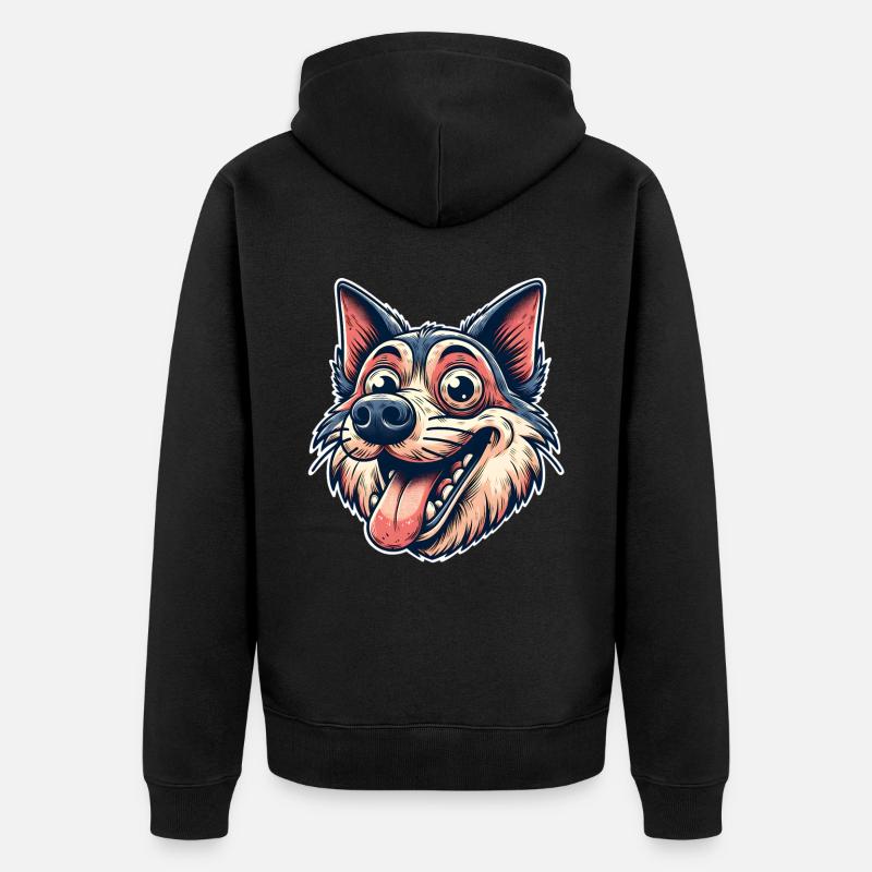 Chien - Veste à capuche bio Premium Unisexe - noir