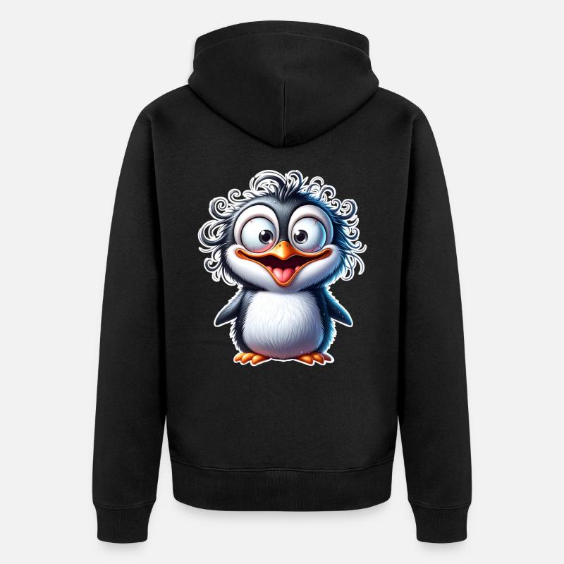 Pingouin - Veste à capuche bio Premium Unisexe - noir