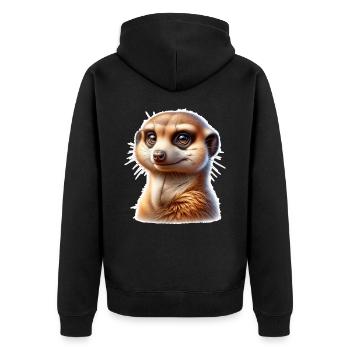 Suricate - Veste à capuche bio Premium Unisexe - noir - Dos - Nico (187cm)