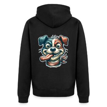 Chien fou - Veste à capuche bio Premium Unisexe - noir - Dos - Nico (187cm)