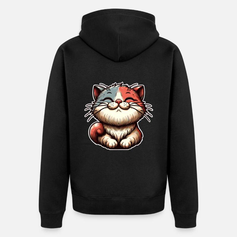 Chat - Veste à capuche bio Premium Unisexe - noir