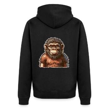 Neandertal - Veste à capuche bio Premium Unisexe - noir - Dos - Nico (187cm)