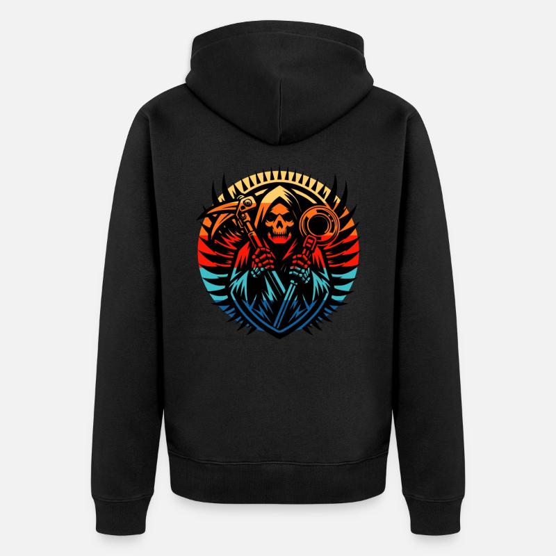 Sondeln Metalldetektor - Unisex Premium Bio Zip Hoodie - Schwarz