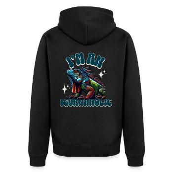 Iguane - Veste à capuche bio Premium Unisexe - noir - Dos - Nico (187cm)