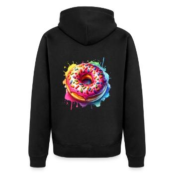 Beignet - Veste à capuche bio Premium Unisexe - noir - Dos - Nico (187cm)