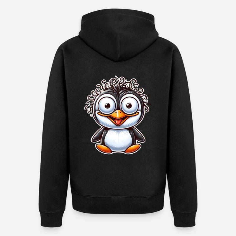 Pingouin - Veste à capuche bio Premium Unisexe - noir