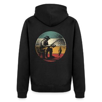 Pêche Pêcheurs Pêche - Veste à capuche bio Premium Unisexe - noir - Dos - Nico (187cm)