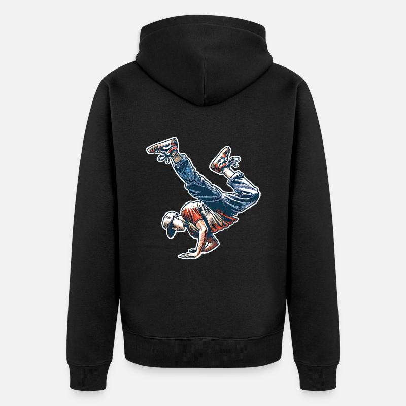 Breakdance - Veste à capuche bio Premium Unisexe - noir