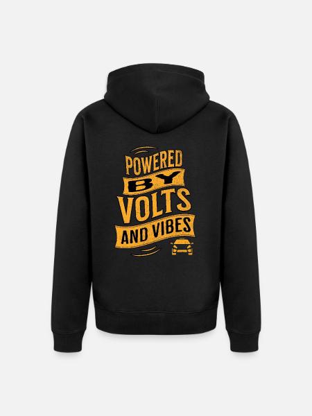E-car electric car - Unisex Premium Organic Zip Hoodie - black