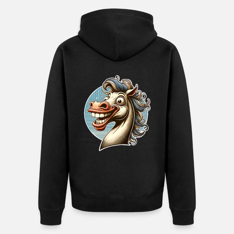 Cheval - Veste à capuche bio Premium Unisexe - noir