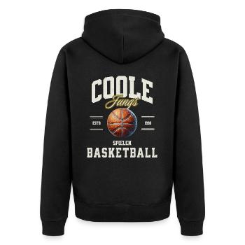 Basket-ball Joueurs de basket-ball - Veste à capuche bio Premium Unisexe - noir - Dos - Nico (187cm)