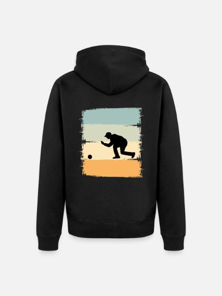 Boule Boccia Boule player - Unisex Premium Organic Zip Hoodie - black
