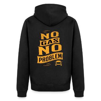 Electric car E-car Electromobility - Unisex Premium Organic Zip Hoodie - black - Back - Nico (187cm)
