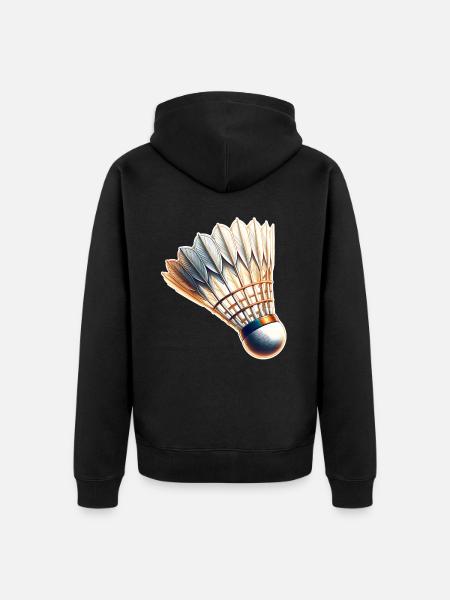 Badminton - Ekologisk premiumluvjack unisex - svart