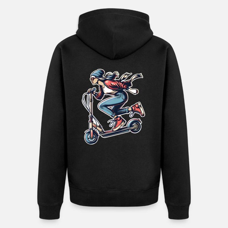 E-Scooter E-Scooter Femme Scooter - Veste à capuche bio Premium Unisexe - noir