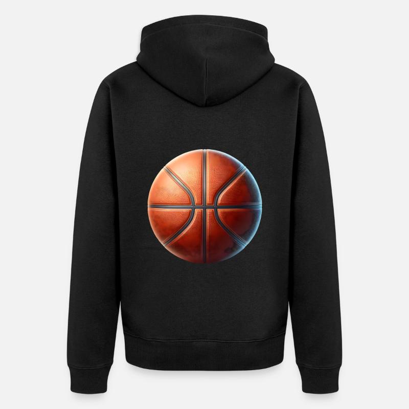 Basket-ball Joueurs de basket-ball - Veste à capuche bio Premium Unisexe - noir