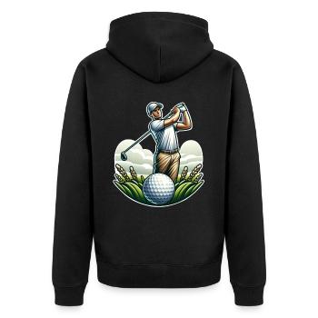 Golfe - Veste à capuche bio Premium Unisexe - noir - Dos - Nico (187cm)